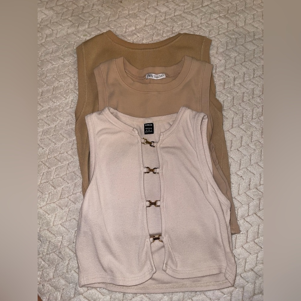 Neutral Tank tops